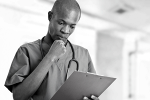 Nurse reading